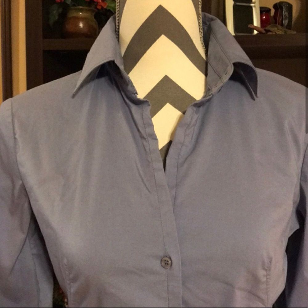 New York & Company XS Periwinkle Stretch Top